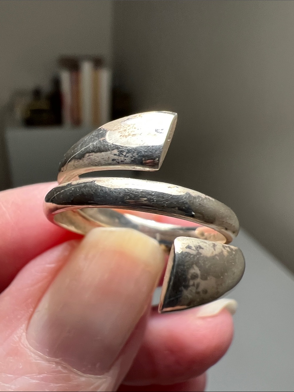 Modern Open-Ended Silver Wrap Ring - Polished 925 Sterling Silver- Heirloom